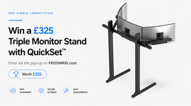 Win a £325 PRO SIMRIG Triple Monitor Stand with QuickSet™