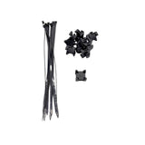 Slot-in Cable Clamps - Zip Tie Holder with Ties (PACK OF 10 / 10)