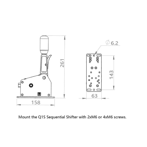 Q1S Sequential Shifter - Screenless (Simagic) – Race Anywhere